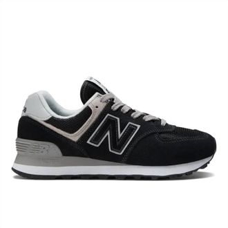 New Balance Womens Evergreen 574 Sneaker In Black/white