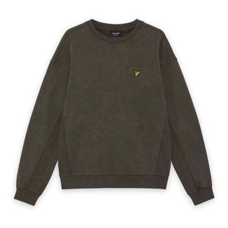Lyle & Scott Heavy Laundered Crew Neck Sweatshirt - Heren - Sweatshirts & Hoodies - Zwart - Maat: M