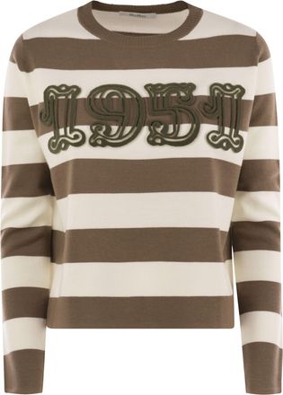 Max Mara Viterbo Wool Sweater With Embroidery