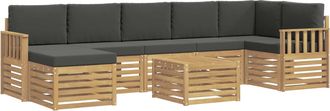 vidaXL Conjunto De Sof&aacute;s De Exterior 8 Uds. Blanco Y Antracita Vidaxl