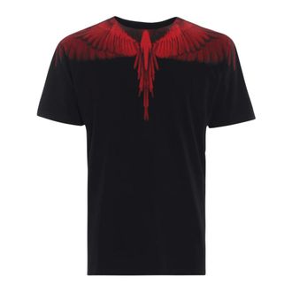Marcelo Burlon Tops, Heren, Zwart, S, Katoen, Wings T-Shirt