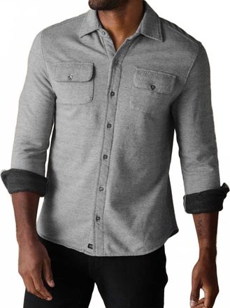 The Normal Brand Textured Knit Shirt In Graphite