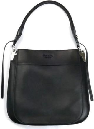 Prada Pre-owned Handbags, female, Black, Size: ONE SIZE Pre-owned Leather prada-bags