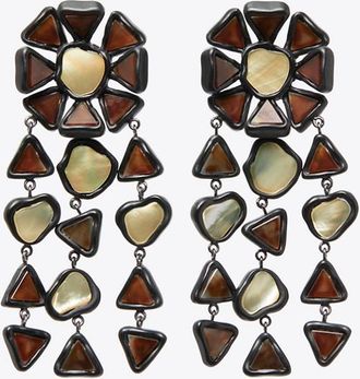 Tory Burch Womens Curiosity Resin Chandelier Earrings, One Size