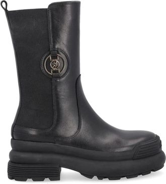 Liu Jo Schoenen, Dames, Zwart, 36 EU, Leer, Amy 10 Enkellaarsjes