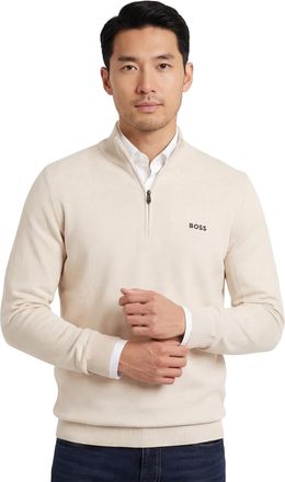 HUGO BOSS Boss trui half zip Green Momentum-X normale fit