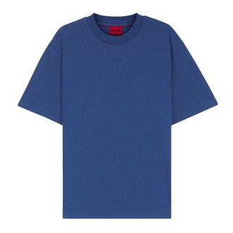 HUGO BOSS Heren Zwaargewicht Relaxed Fit T-shirt (Medium Blauw)