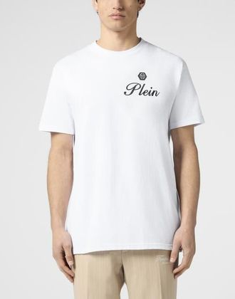 Philipp Plein Round Neck T-Shirt Embossed Signature Men in White at Nordstrom, Size Xx-Large
