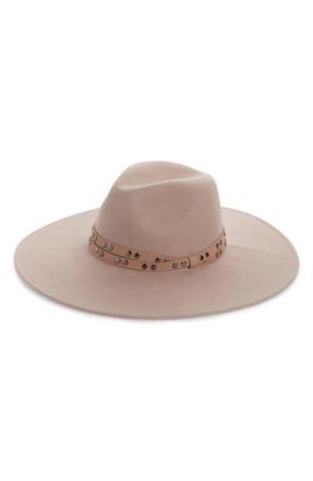 Treasure & Bond Studded Band Felted Wool Panama Hat in Tearose Light at Nordstrom