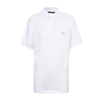 Dolce & Gabbana Polo Shirts, male, White, 3XL, Cotton-piqu&eacute; Polo Shirt