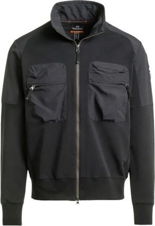 Parajumpers Zipper Sweatshirt Donald - Heren - Zomerjassen - Zwart - S - Katoen - Jassen