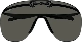 Gucci GG1656S001 Shield Rimless Sunglasses - Black