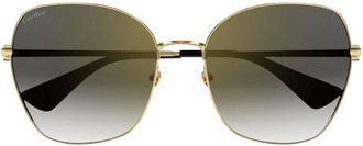 Cartier C Decor Grey Multi Treatment Butterfly Ladies Sunglasses CT0402S 001 59