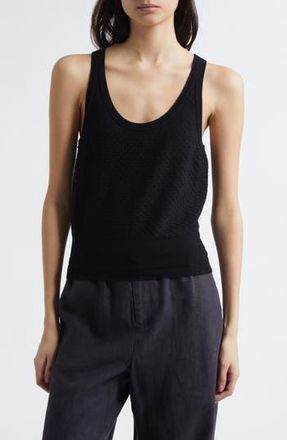 Vince Double Layer Mesh Sweater Tank in Black at Nordstrom Rack, Size X-Large