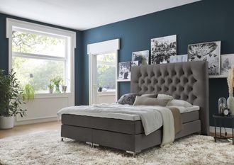 Atlantic Home Collection Boxspringbett »Ronja« mit Topper und extra hohem Kopfteil