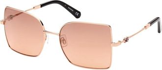 Swarovski Goud/Bruin Getinte Zonnebril - unisex - Zonnebrillen - Geel - 57 MM - Accessoires