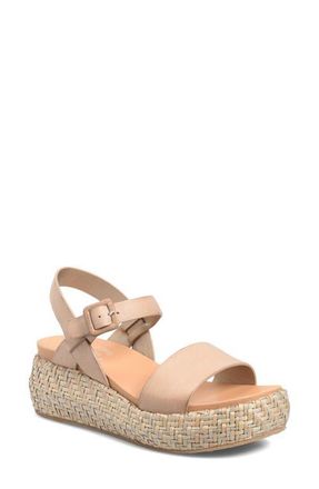 Kork-ease Hallie Platform Sandal in Off White Leather at Nordstrom, Size 11