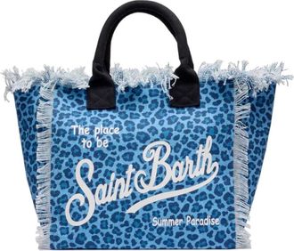 MC2 Saint Barth Tote Bags, female, Blue, Size: ONE SIZE Colette Beach Bag