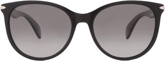 Rag & Bone Polarized Grey Gradient Oval Ladies Sunglasses RNB1020/S 0807/WJ 54