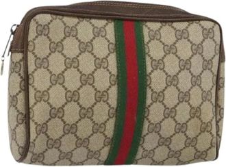 Gucci Pre-owned Clutches, female, Beige, Size: ONE SIZE Pre-owned Plastic Clutch