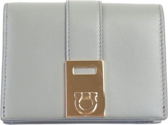 Ferragamo Gancini Leather Wallet (Bi-Fold) (Pre-Owned)