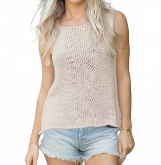 Wooden Ships Maui Shell Sweater In Blush Champagne