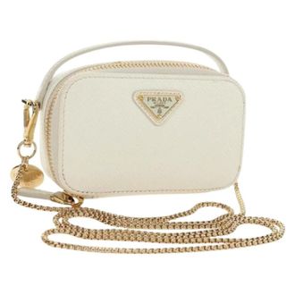 Prada Pre-owned Vintage Mini Bag - Dames - Pre-owned - Wit - Maat: ONE Size Leer