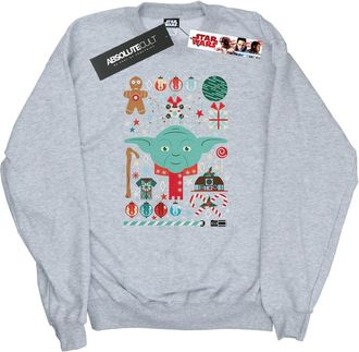 Star Wars Heren Yoda Kerst Sweatshirt (Sportgrijs)
