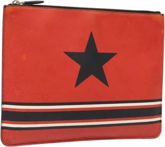Givenchy Pre-owned Leather clutches - Dames - Vintage Clutch - Rood - ONE Size - Leer - Vintage