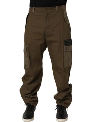Dolce & Gabbana Cotton-Elastane Straight-Leg Cargo Pants - Brown