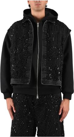 Purple Chaleco de Malla Adornado - Jackets - Hombre - Negro - M
