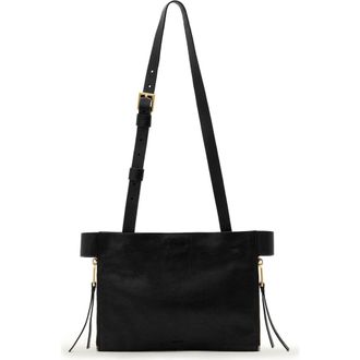 AllSaints Marlo Leather Crossbody Bag in Black at Nordstrom