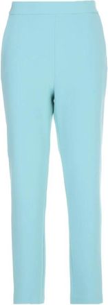 Pinko Cropped Chino Broek - Dames - Vrijetijds broeken - Blauw - M - Polyester - Broeken