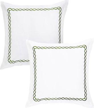 Melange Home M&eacute;lange Home 600 Thread Count Rope Embroidered Euro Sham Pair