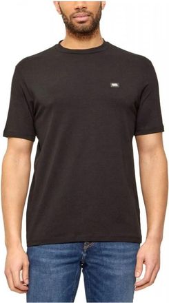 Karl Lagerfeld T-shirt met ronde hals - Heren - T-shirts - Zwart - S - Katoen - Tops