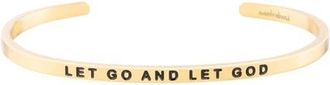 Mantra Let Go And Let God bracelet in Yellow Gold at Nordstrom