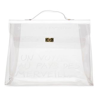 Hermès Transparent Vinyl Souvenir De L Exposition Kelly Handbag