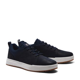 Timberland Sneaker TIMBERLAND MAPLE GROVE LOW LACE UP SNEAKER, Damen, Gr. 41, blau (navy), Leder, Schuhe Sneaker, Winterschuhe, Sneakerboots, Winterboots