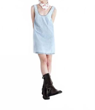 American Vintage Paybou Mini Dress In Blue Snow