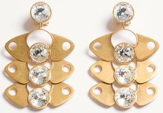 Valentino Garavani Pages Earrings In Metal And Crystal Wo