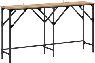 vidaXL Mesa Consola Roble artisan 140 x 29 x 75 cm vidaXL