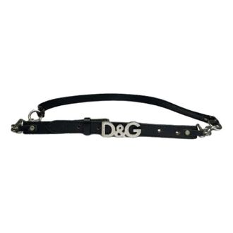 Dolce & Gabbana Pre-owned Leather Belt - female - Dolce & Gabbana Pre-owned - Vintage Belts - Black - ONE SIZE - Pre-owned