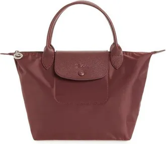 Longchamp Small Le Pliage One Top Handle Bag in Burgundy at Nordstrom