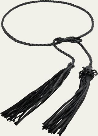 Ulla Johnson Braided Leather Tassel Belt