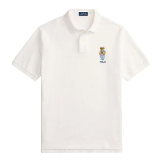 Ralph Lauren Polo Shirts, male, White, Size: XL Polo Bear Polo Shirt