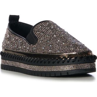 Azalea Wang Rhinestone Sneaker in Black at Nordstrom Rack, Size 10