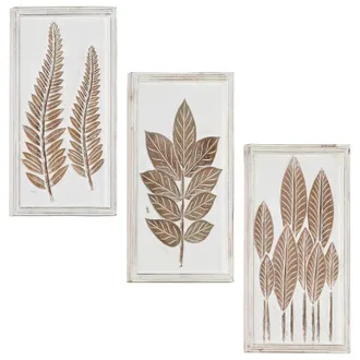 vidaXL Decoraci&oacute;n Art&iacute;stica 3 Pcs Marr&oacute;n Y 40 X 40 X 1,5 Cm Vidaxl