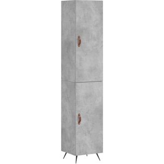 vidaXL Vidaxl - Aparador De Madera Contrachapada Gris Hormig&oacute;n 34,5x34x180 Cm