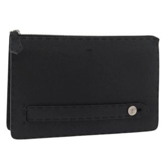 Fendi Pre-owned Wallets, female, Black, Size: ONE SIZE Pre-owned Vintage Clutch Bag