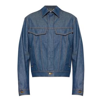 Moschino Denim Jackets, male, Blue, Size: XL Denim jacket